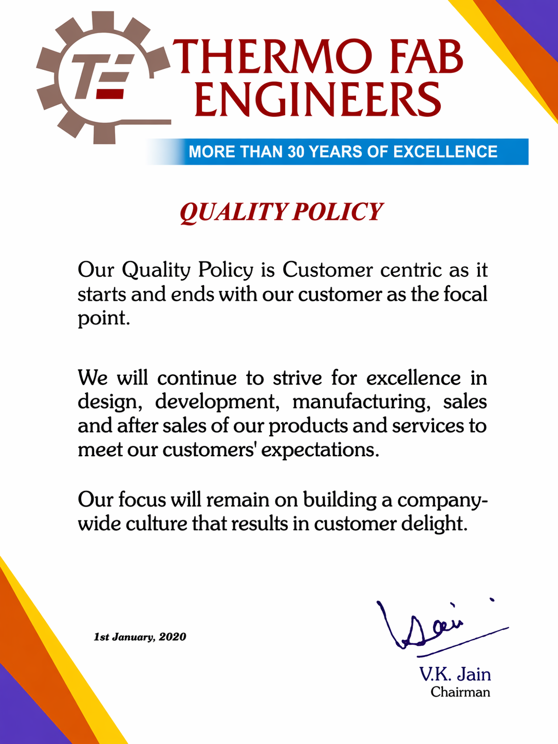 Quality Policy